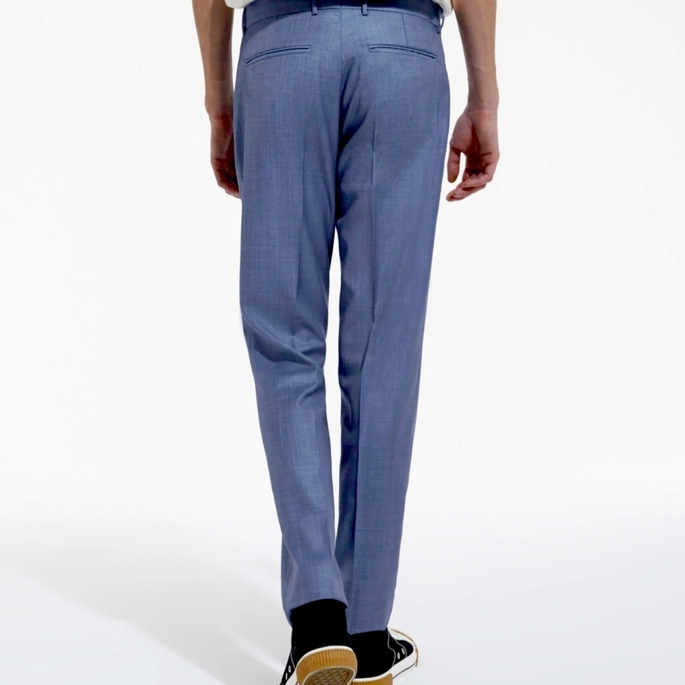 The Kooples Fitted Wool Blue Suit pants Size 46 FR/ 30 US Small NWT - Picture 2 of 12